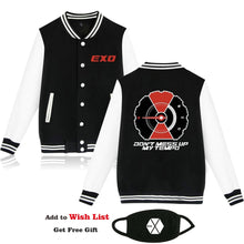 Load image into Gallery viewer, WEJNXIN EXO Kpop Baseball Jacket Women Men DONT MESS UP MY TEMPO Sweatshirts