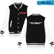 Load image into Gallery viewer, WEJNXIN EXO Kpop Baseball Jacket Women Men DONT MESS UP MY TEMPO Sweatshirts