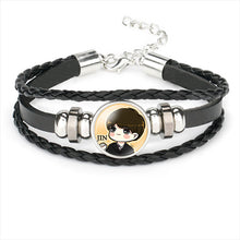 Load image into Gallery viewer, 15 Styles Kpop Leather Bracelets Men And Women Kpop Suga Tata Jimin Mang J Hope Bracelets Accessories Gifts Toys Ds