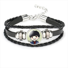 Load image into Gallery viewer, 15 Styles Kpop Leather Bracelets Men And Women Kpop Suga Tata Jimin Mang J Hope Bracelets Accessories Gifts Toys Ds