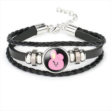 Load image into Gallery viewer, 15 Styles Kpop Leather Bracelets Men And Women Kpop Suga Tata Jimin Mang J Hope Bracelets Accessories Gifts Toys Ds