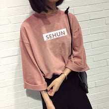 Load image into Gallery viewer, Kpop EXO Sweatshirt Women Pullover Jumper Baekhyun Chanyeol KAI LAY TAO  batwing sleeve Sweatshirt