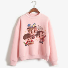 Load image into Gallery viewer, Kpop Exo Sweatshirt Women Autumn Winter Harajuku Casual Hoodies Letters Printed Pink Fleece Pullover K-pop Clothes For Female