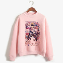 Load image into Gallery viewer, Kpop Exo Sweatshirt Women Autumn Winter Harajuku Casual Hoodies Letters Printed Pink Fleece Pullover K-pop Clothes For Female
