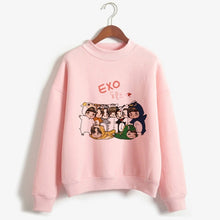 Load image into Gallery viewer, Kpop Exo Sweatshirt Women Autumn Winter Harajuku Casual Hoodies Letters Printed Pink Fleece Pullover K-pop Clothes For Female