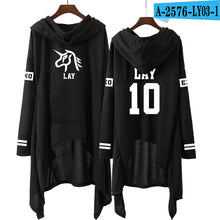 Load image into Gallery viewer, Kpop EXO New Fashion Korean EXO DO LAY SE HUN KAI SING FOR YOU EXO Hoodies Long skirt women Harajuku Sweatshirts Girls Pullovers