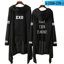 Load image into Gallery viewer, Kpop EXO New Fashion Korean EXO DO LAY SE HUN KAI SING FOR YOU EXO Hoodies Long skirt women Harajuku Sweatshirts Girls Pullovers