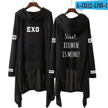 Load image into Gallery viewer, Kpop EXO New Fashion Korean EXO DO LAY SE HUN KAI SING FOR YOU EXO Hoodies Long skirt women Harajuku Sweatshirts Girls Pullovers